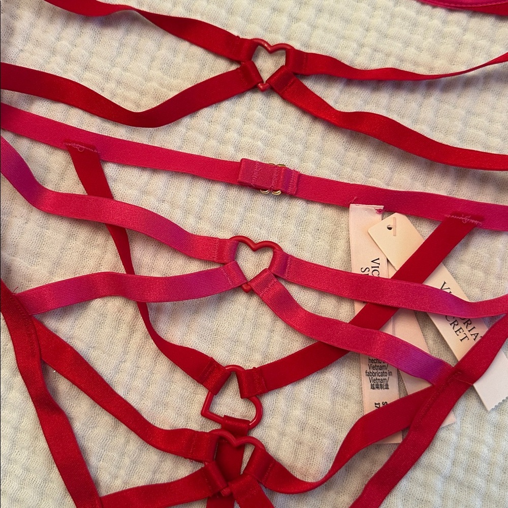 NWT Victoria's Secret Strappy Heartware Open Teddy - Picture 9 of 12